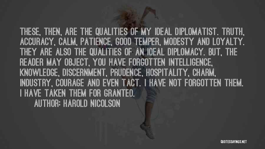 Good Diplomacy Quotes By Harold Nicolson