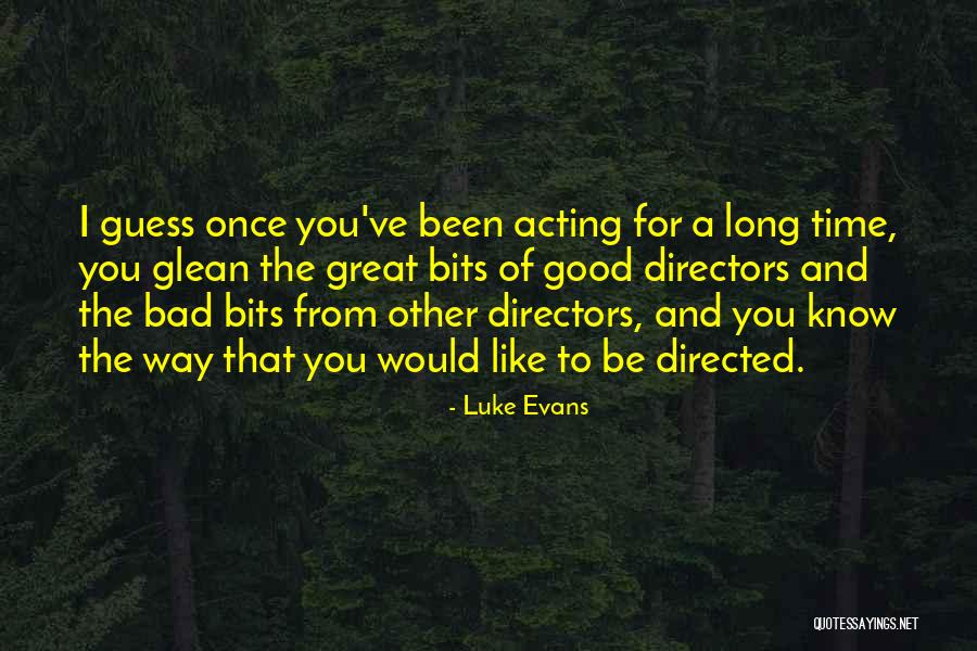 Good Directors Quotes By Luke Evans Good Directors Quotes By Luke Evans