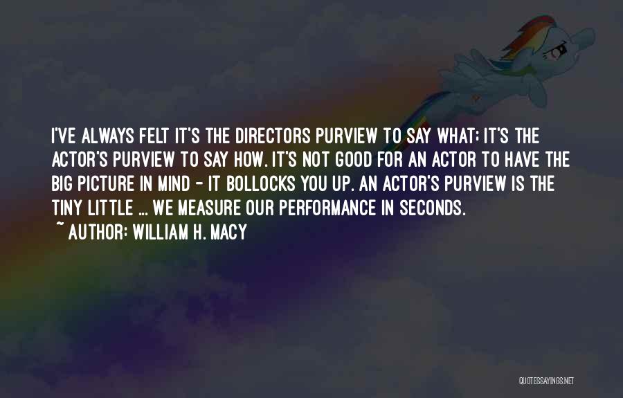 Good Directors Quotes By William H. Macy