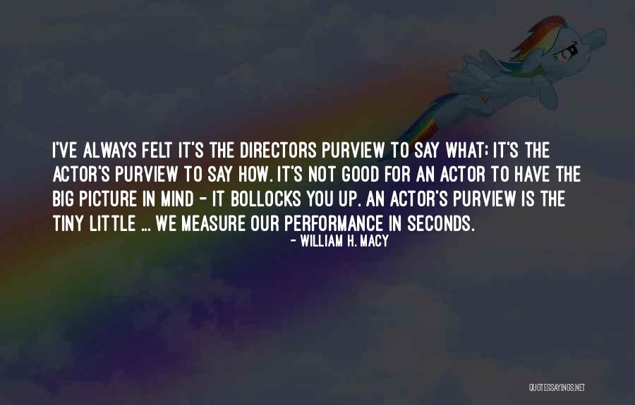 Good Directors Quotes By William H. Macy