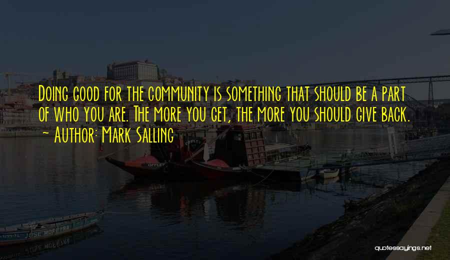 Good Doing Quotes By Mark Salling