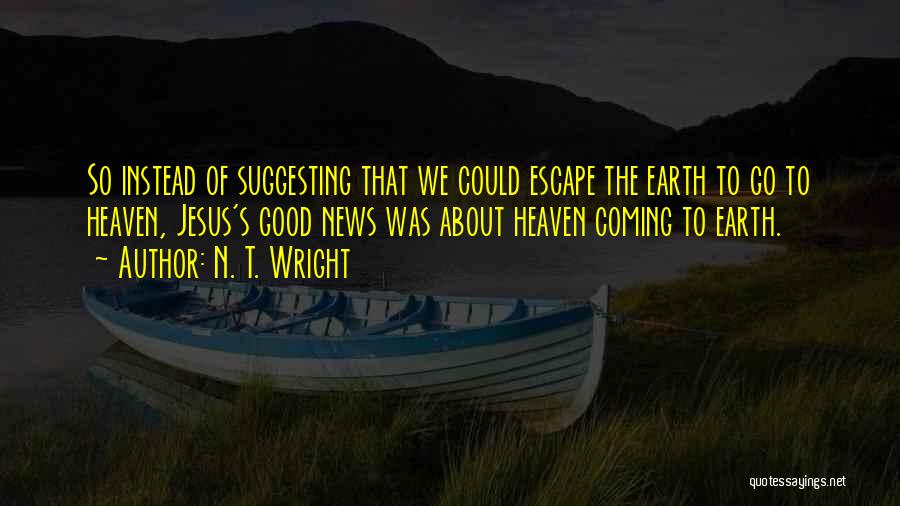 Good Earth Quotes By N. T. Wright