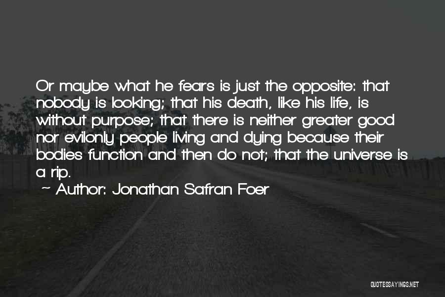 Good Fears Life Quotes By Jonathan Safran Foer