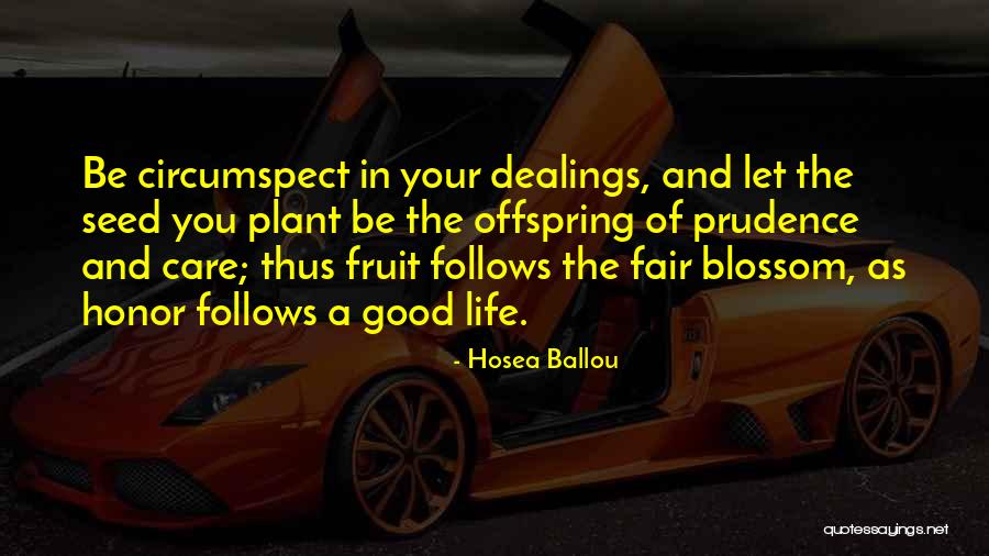 Good Fruit Quotes By Hosea Ballou Good Fruit Quotes By Hosea Ballou