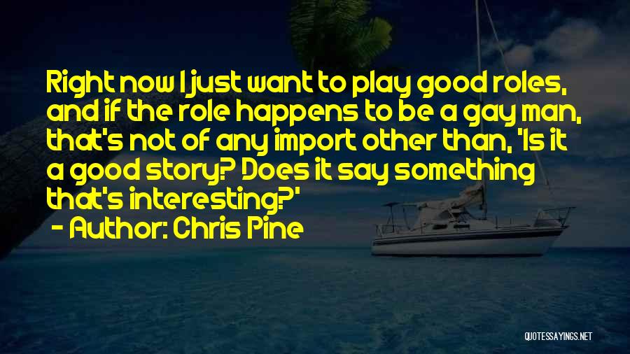 Good Gay Quotes By Chris Pine
