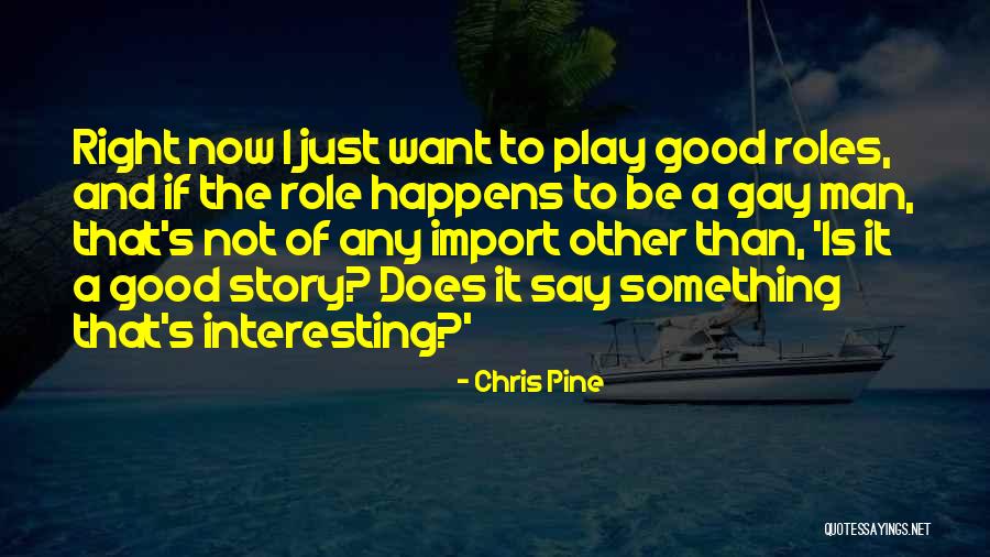 Good Gay Quotes By Chris Pine