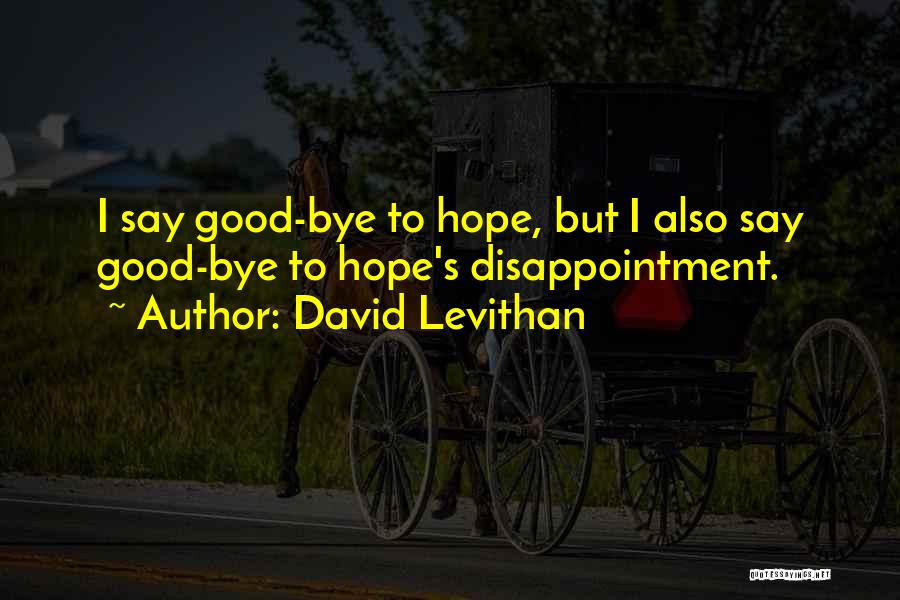 Good Goodbye Quotes By David Levithan