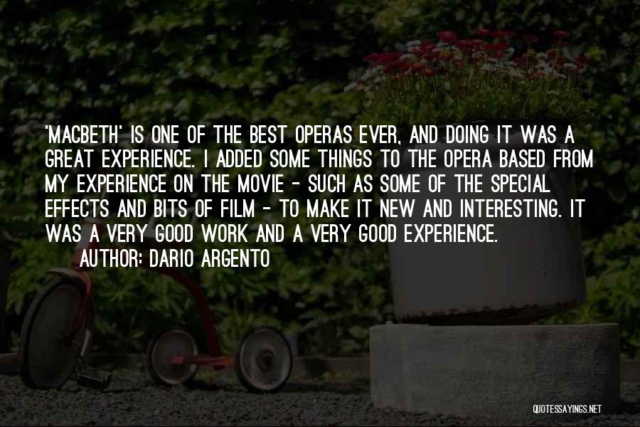 Good Great Quotes By Dario Argento