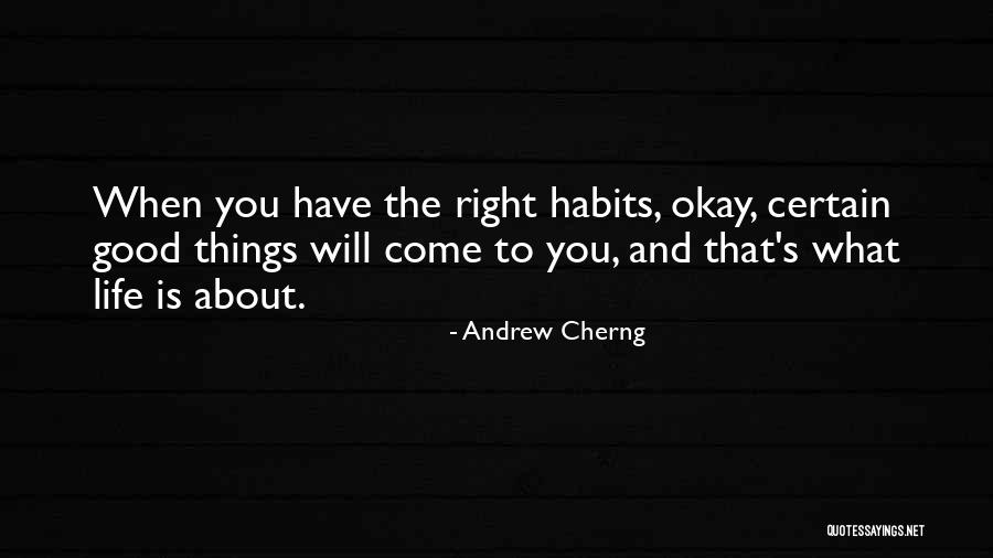Good Habits Quotes By Andrew Cherng Good Habits Quotes By Andrew Cherng