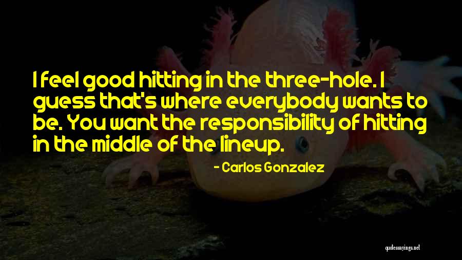 Good Hitting Quotes By Carlos Gonzalez Good Hitting Quotes By Carlos Gonzalez