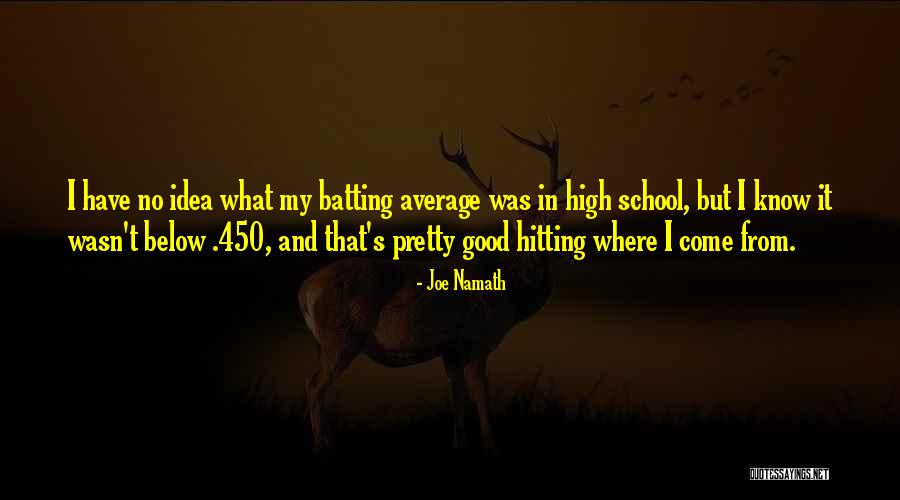 Good Hitting Quotes By Joe Namath Good Hitting Quotes By Joe Namath