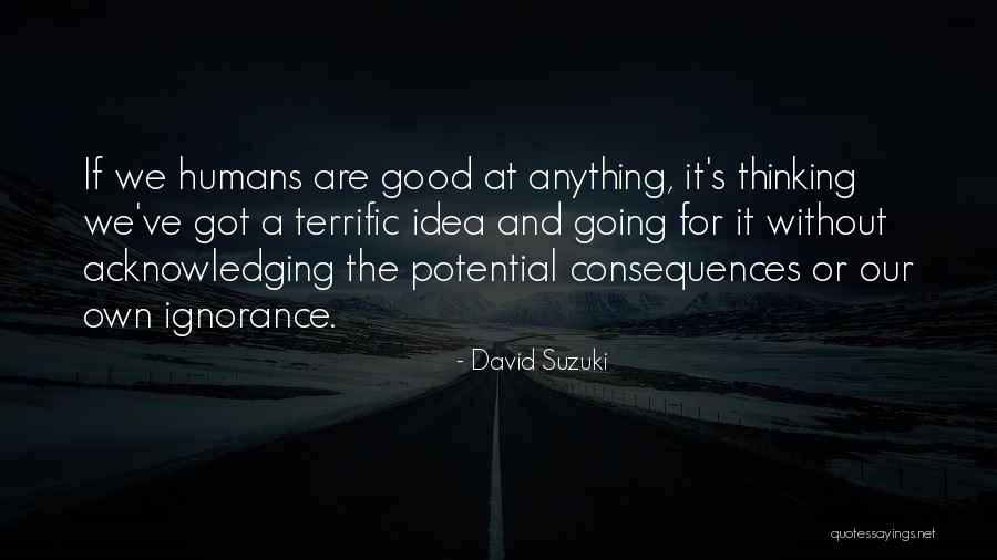 Good Humans Quotes By David Suzuki