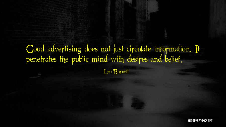 Good Information Quotes By Leo Burnett Good Information Quotes By Leo Burnett