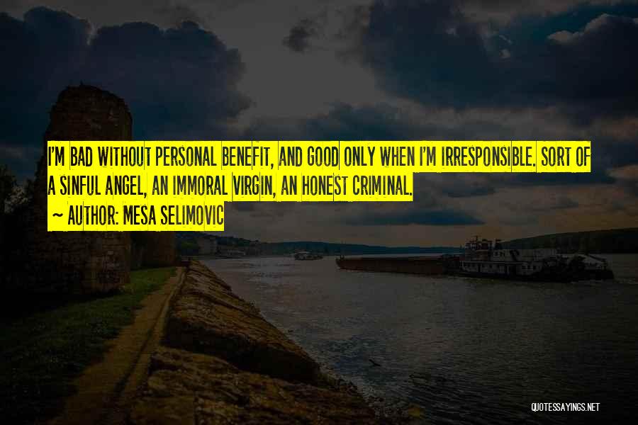 Good Irresponsible Quotes By Mesa Selimovic