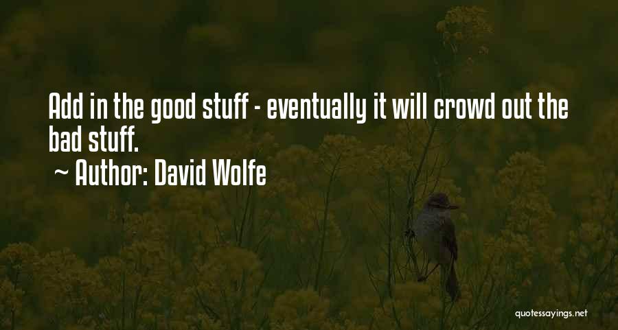 Good It Crowd Quotes By David Wolfe