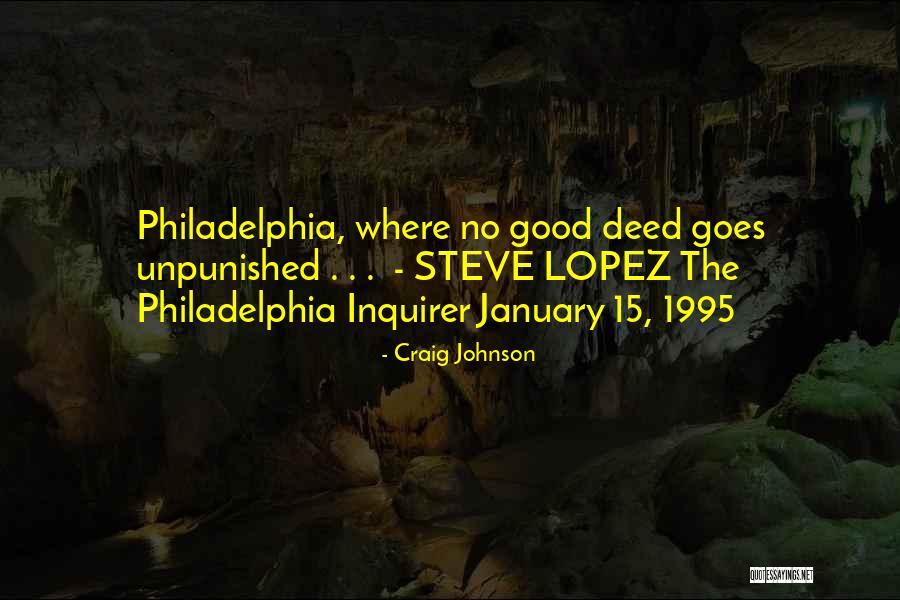 Good January Quotes By Craig Johnson Good January Quotes By Craig Johnson