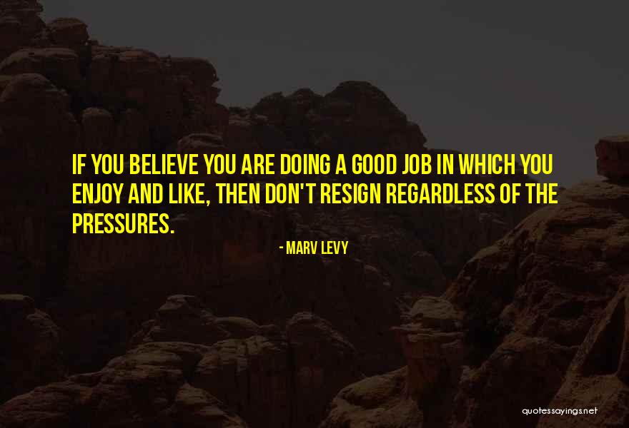 Good Jobs Quotes By Marv Levy Good Jobs Quotes By Marv Levy