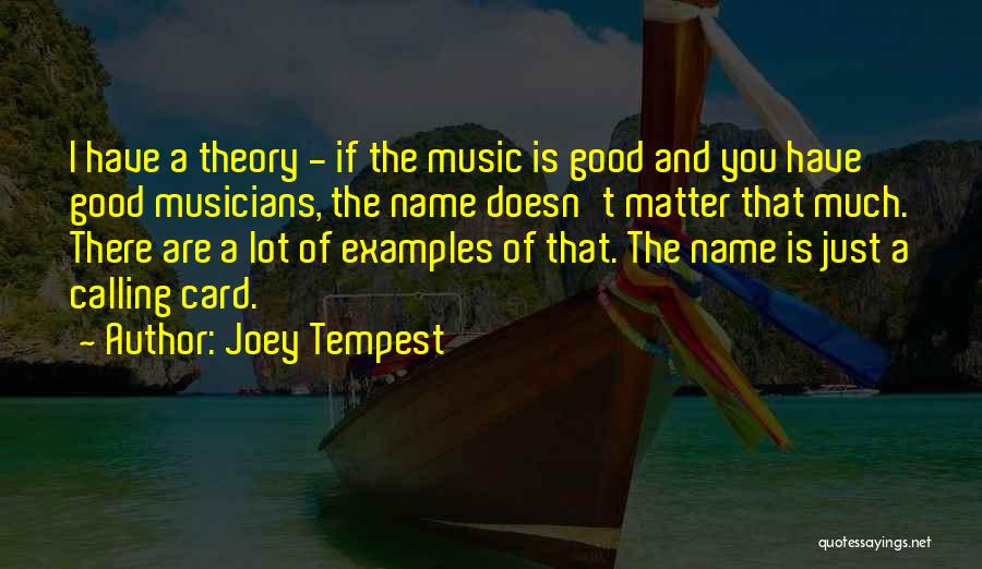 Good Joey Quotes By Joey Tempest