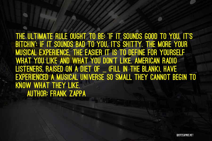 Good Listeners Quotes By Frank Zappa