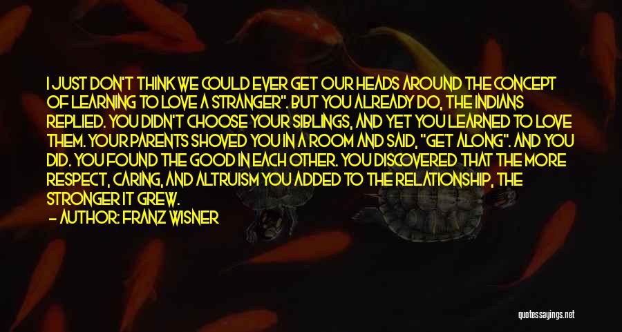 Good Love Relationship Quotes By Franz Wisner