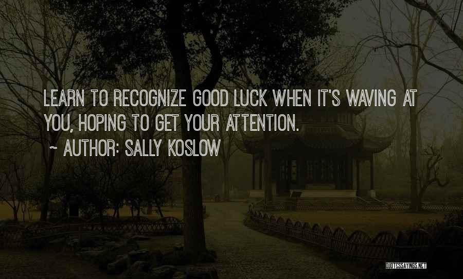 Good Luck To You Quotes By Sally Koslow