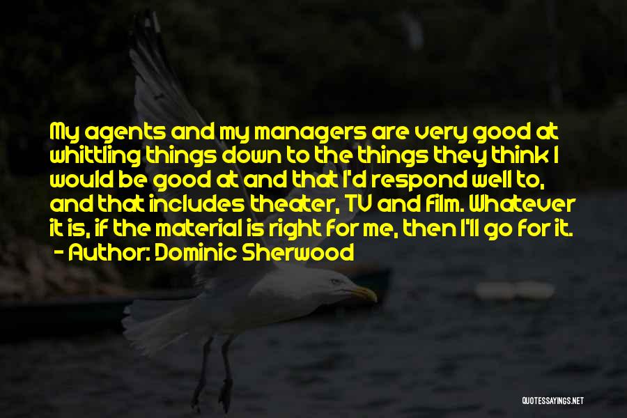 Good Managers Quotes By Dominic Sherwood