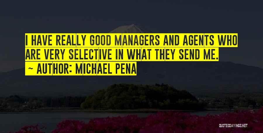 Good Managers Quotes By Michael Pena