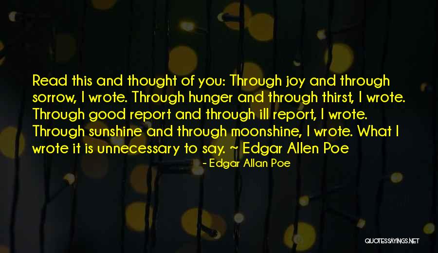 Good Moonshine Quotes By Edgar Allan Poe