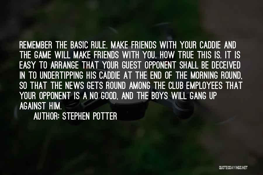 Good Morning My Friends Quotes By Stephen Potter