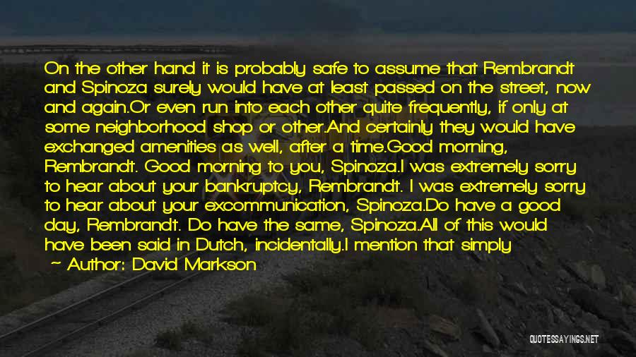 Good Morning Run Quotes By David Markson