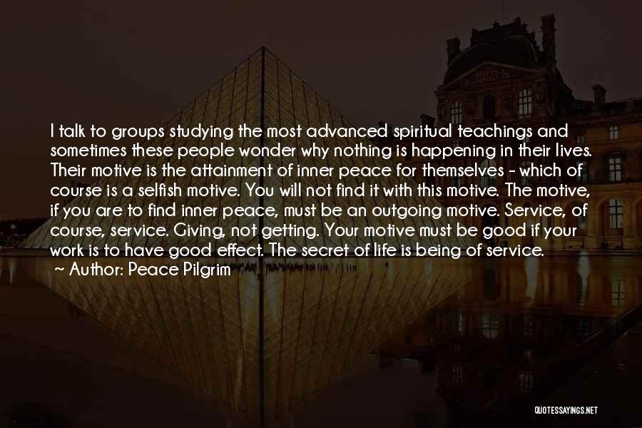 Good Motive Quotes By Peace Pilgrim