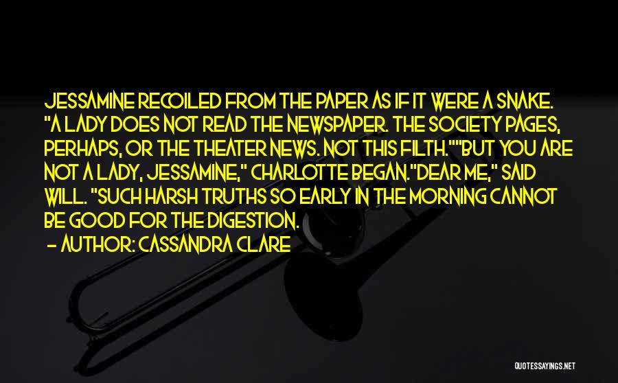 Good Newspaper Quotes By Cassandra Clare