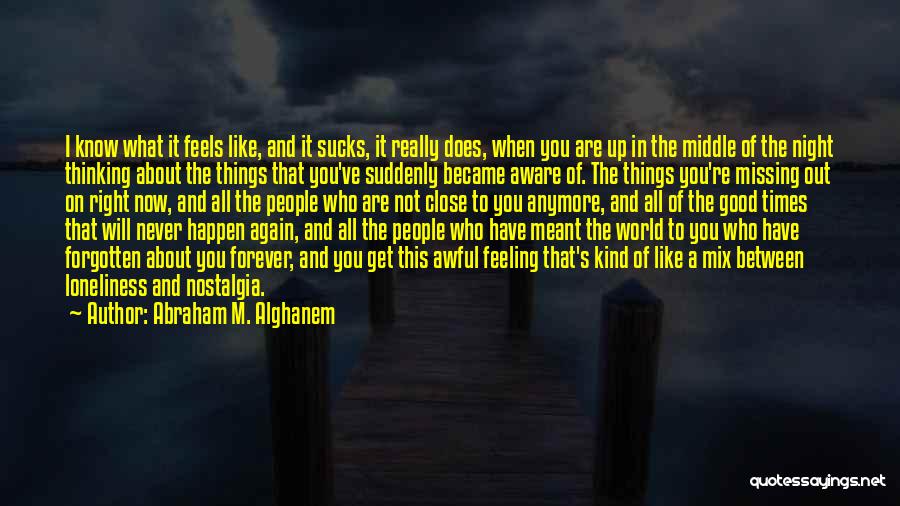 Good Night Feeling Quotes By Abraham M. Alghanem