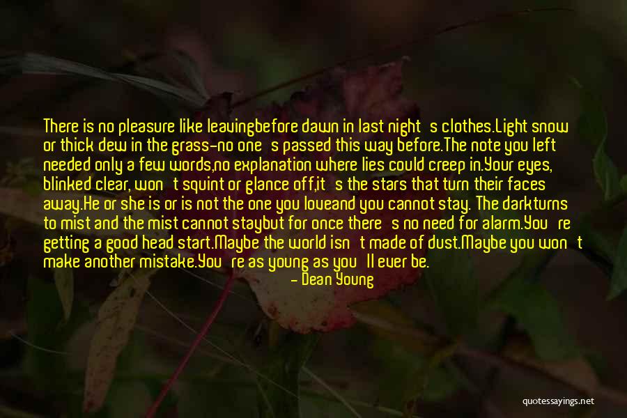 Good Night Love You Quotes By Dean Young Good Night Love You Quotes By Dean Young