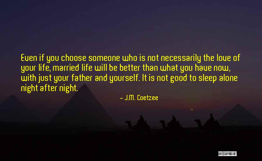 Good Night Love You Quotes By J.M. Coetzee