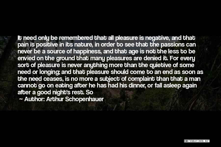 Good Night Nature Quotes By Arthur Schopenhauer