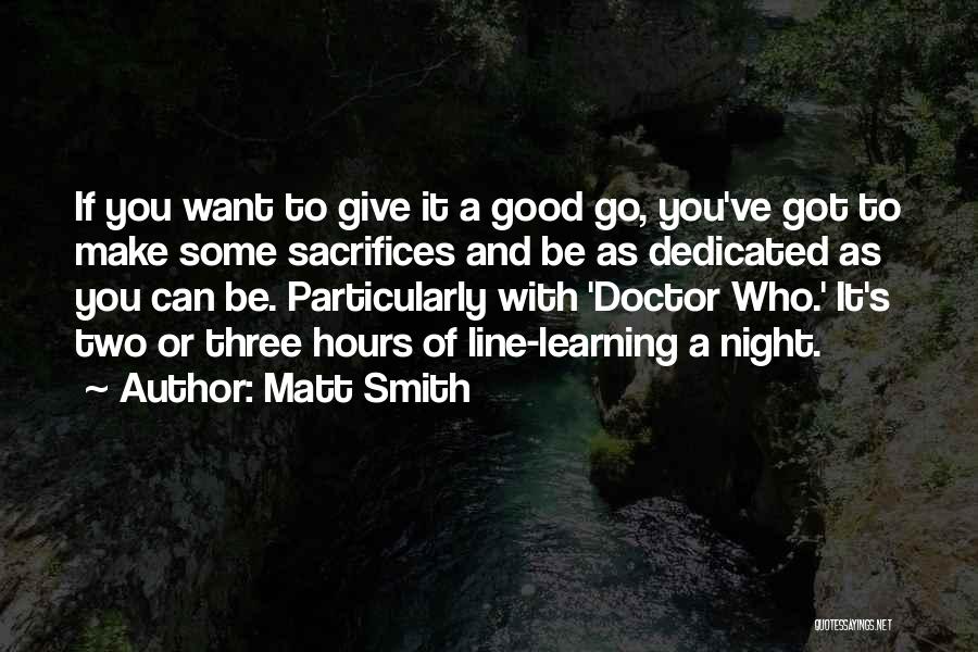 Good Night Of Quotes By Matt Smith