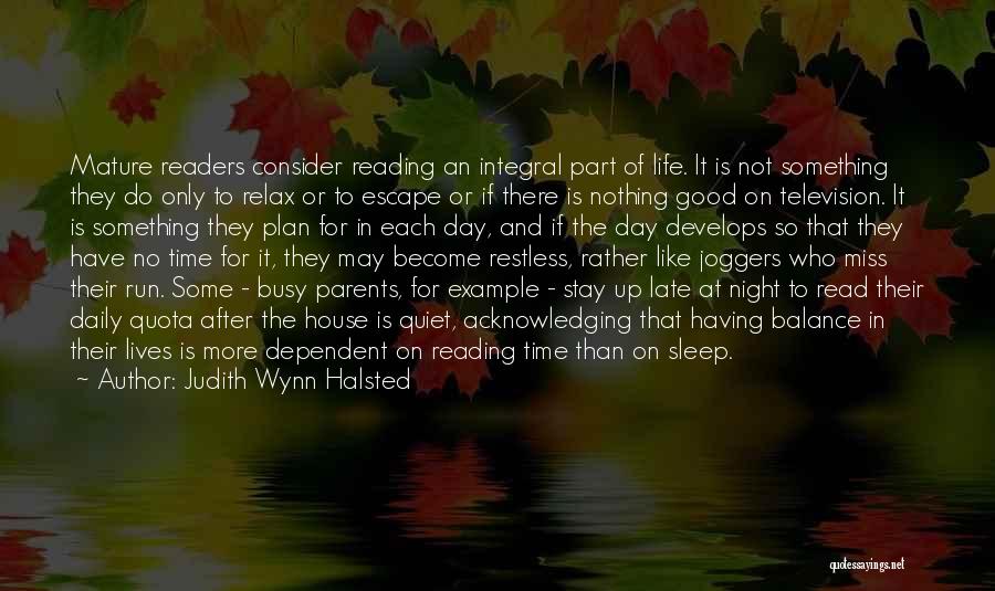 Good Night Sleep Quotes By Judith Wynn Halsted