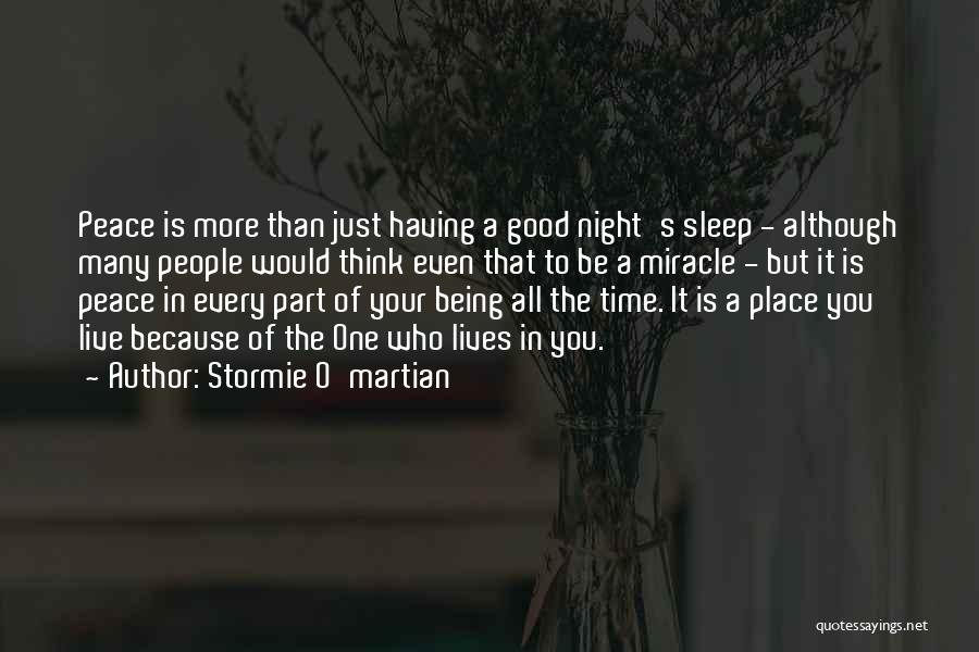 Good Night Sleep Quotes By Stormie O'martian