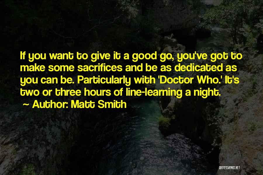Good Night With Quotes By Matt Smith