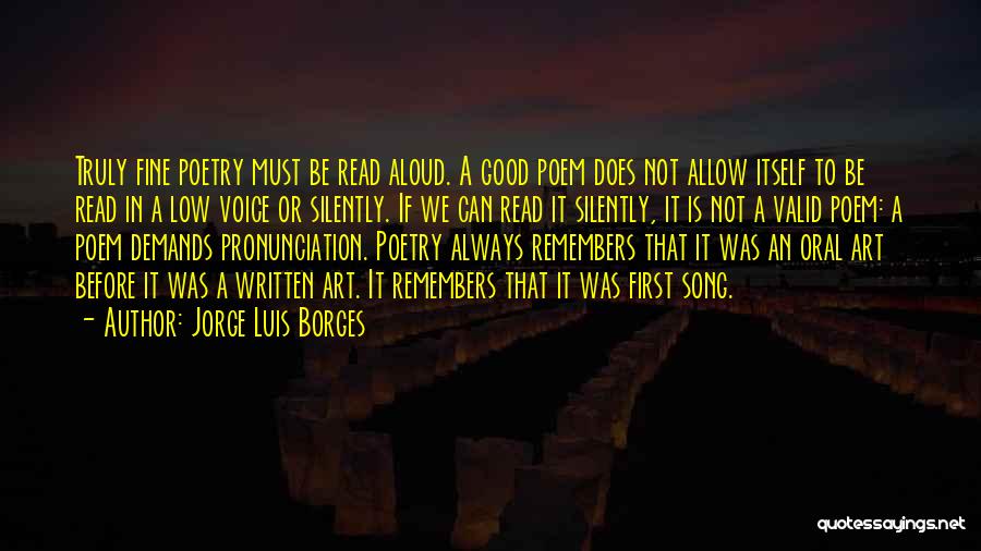 Good Oral Quotes By Jorge Luis Borges