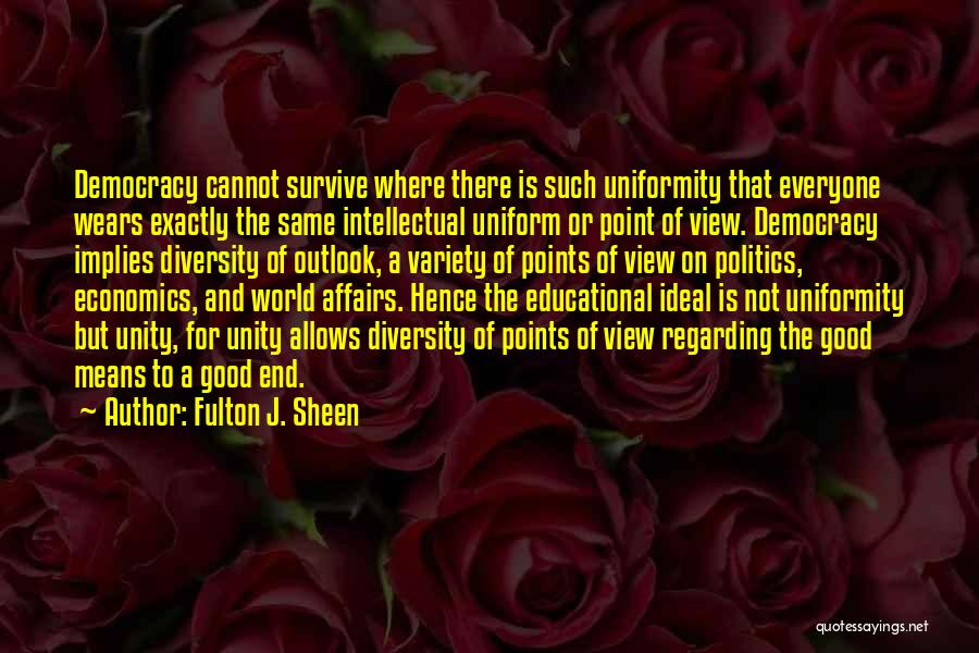 Good Outlook Quotes By Fulton J. Sheen