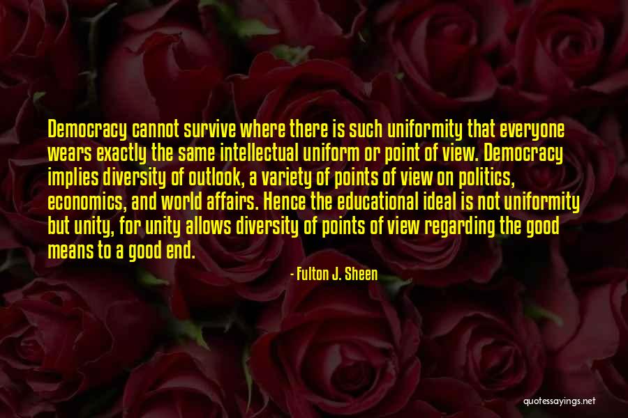 Good Outlook Quotes By Fulton J. Sheen