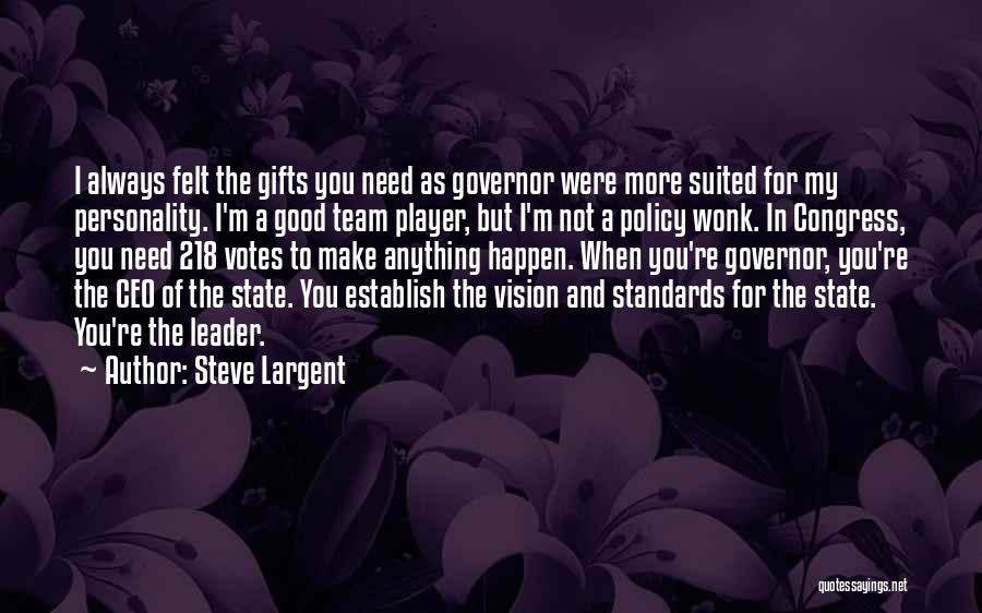 Good Personality Quotes By Steve Largent