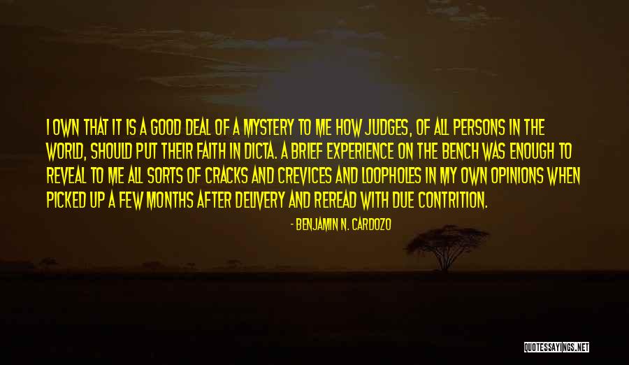 Good Persons Quotes By Benjamin N. Cardozo Good Persons Quotes By Benjamin N. Cardozo