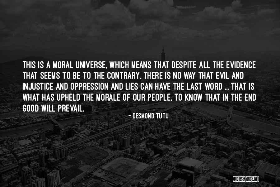 Good Prevail Quotes By Desmond Tutu Good Prevail Quotes By Desmond Tutu