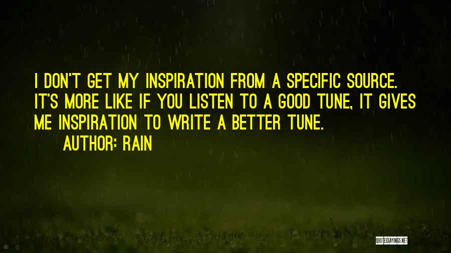 Good Rain Quotes By Rain