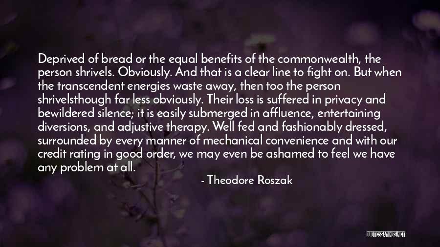 Good Rating Quotes By Theodore Roszak