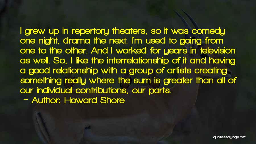 Good Relationship Quotes By Howard Shore