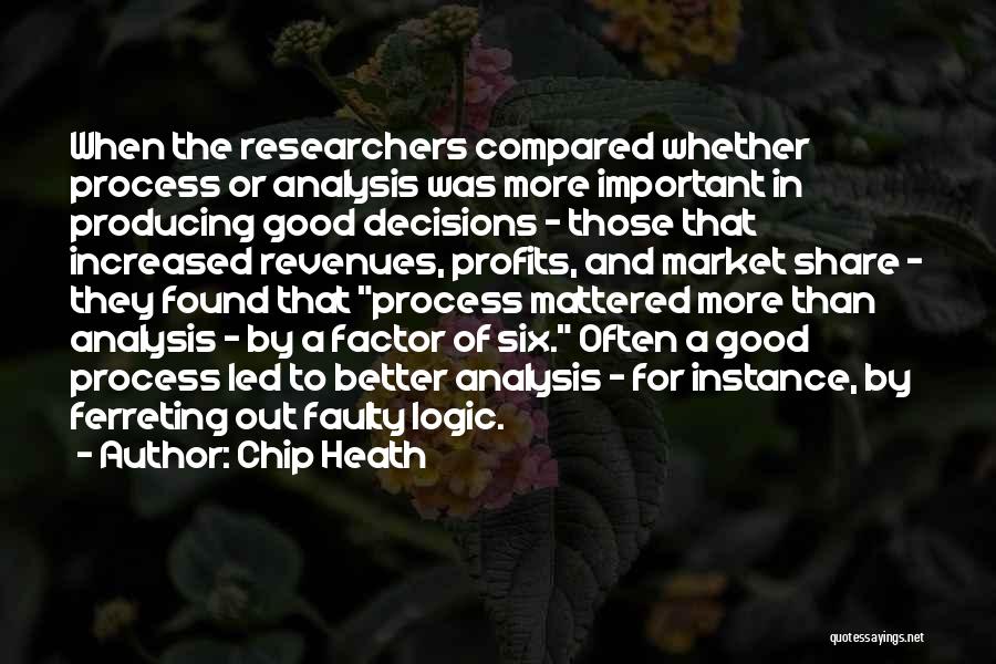 Good Researchers Quotes By Chip Heath